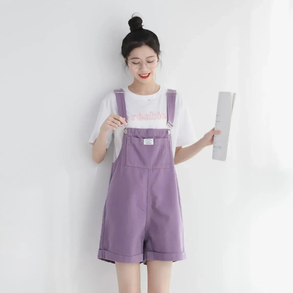 Rompers Women Denim Purple Washable Pocket Trendy Ins Adjustable High Waist Loose 2XL All-match Leisure Solid Simple Lovely Lady
Rompers Women Denim Purple Washable Pocket Trendy Ins Adjustable High Waist Loose 2XL All-match Leisure Solid Simple Lovely Lady