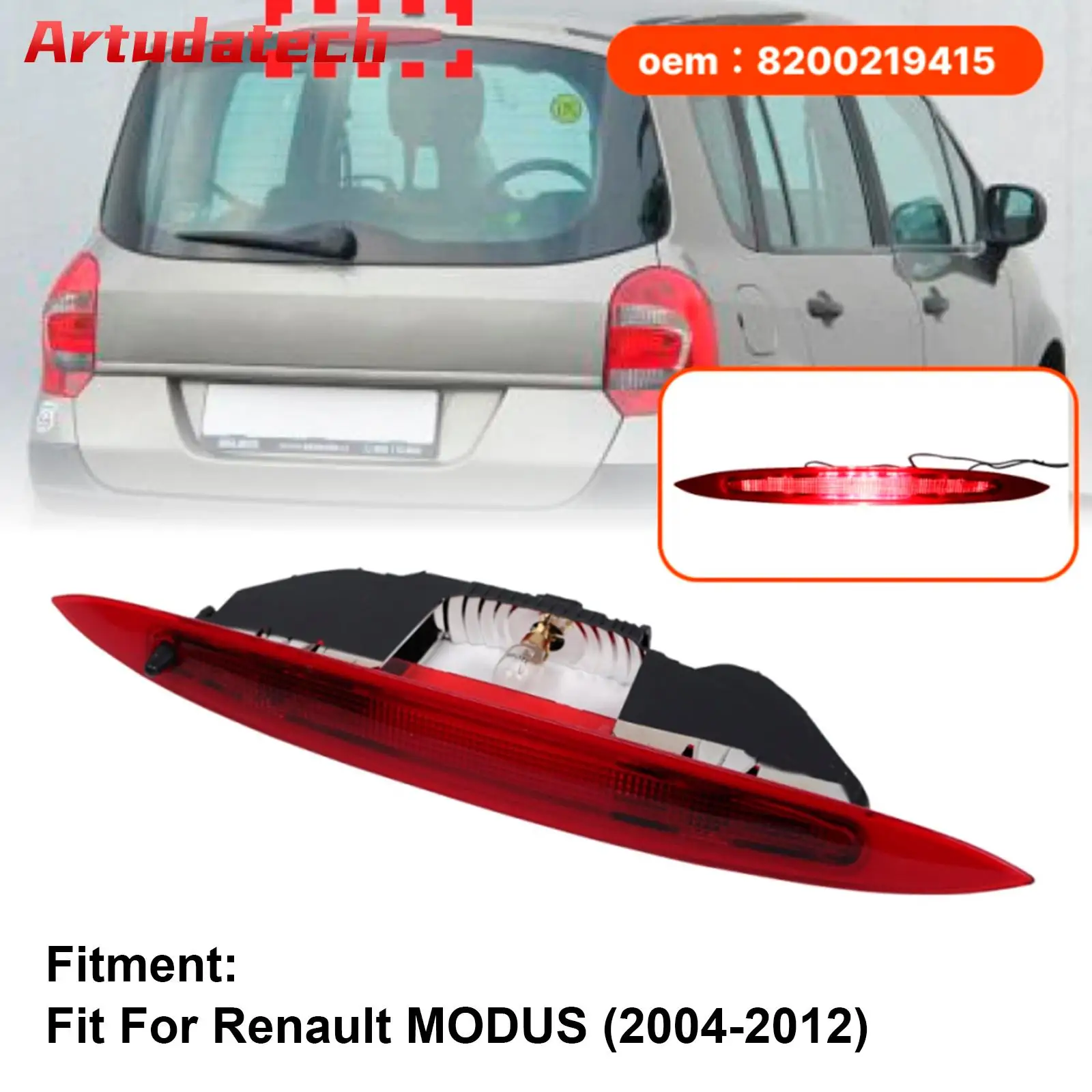 Artudatech Tail Light Brake Light Third Brake Lamp 8200219415 For Renault Modus 2004-2012 Car Accessories
Artudatech Tail Light Brake Light Third Brake Lamp 8200219415 For Renault Modus 2004-2012 Car Accessories
