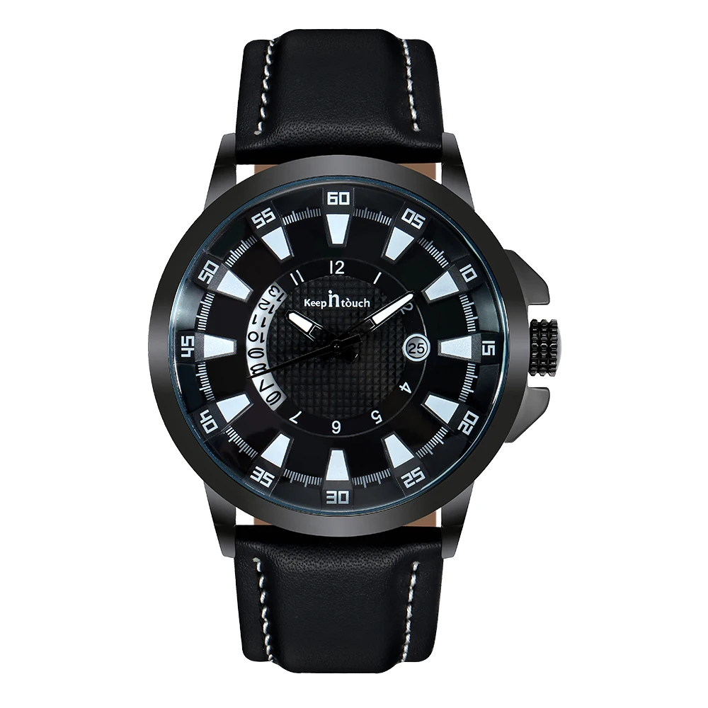 Fashion Men's Outdoor Sports Watch Custom Logo Leather Watch
Fashion Men's Outdoor Sports Watch Custom Logo Leather Watch