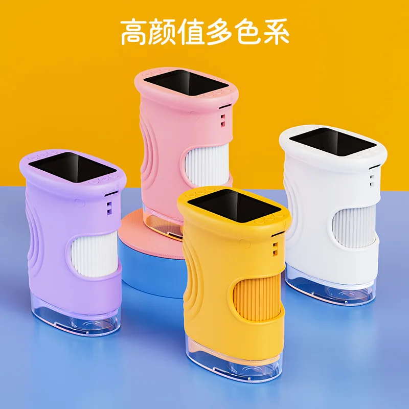 382 Handheld Digital Microscope 2- Inch Screen HD Portable Magnifying Glass Teaching Observation Microscope