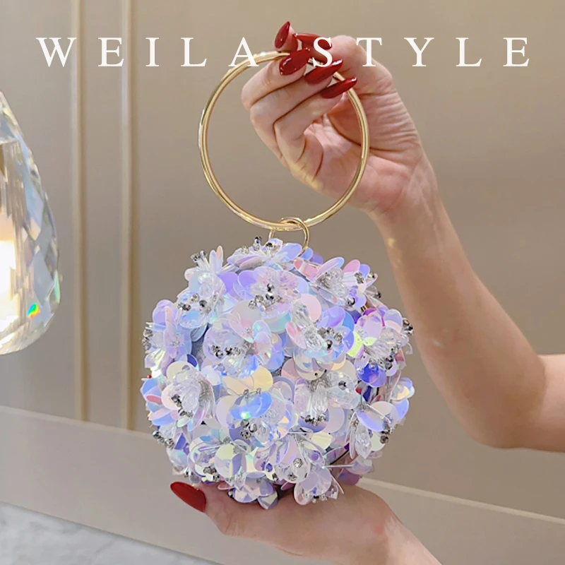 Мини-клатч с цветочными пайетками, элегантный круглый вечерний кошелек, женская официальная сумка для ужина на свадьбу и выпускной
Мини-клатч с цветочными пайетками, элегантный круглый вечерний кошелек, женская официальная сумка для ужина на свадьбу и выпускной