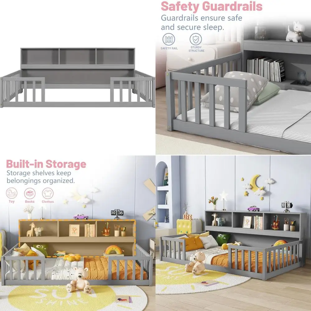 Белая деревянная кровать-чердак для детей с защитными бортиками и местом для хранения, подходит для мальчиков и девочек, включая книжную полку
Белая деревянная кровать-чердак для детей с защитными бортиками и местом для хранения, подходит для мальчиков и девочек, включая книжную полку