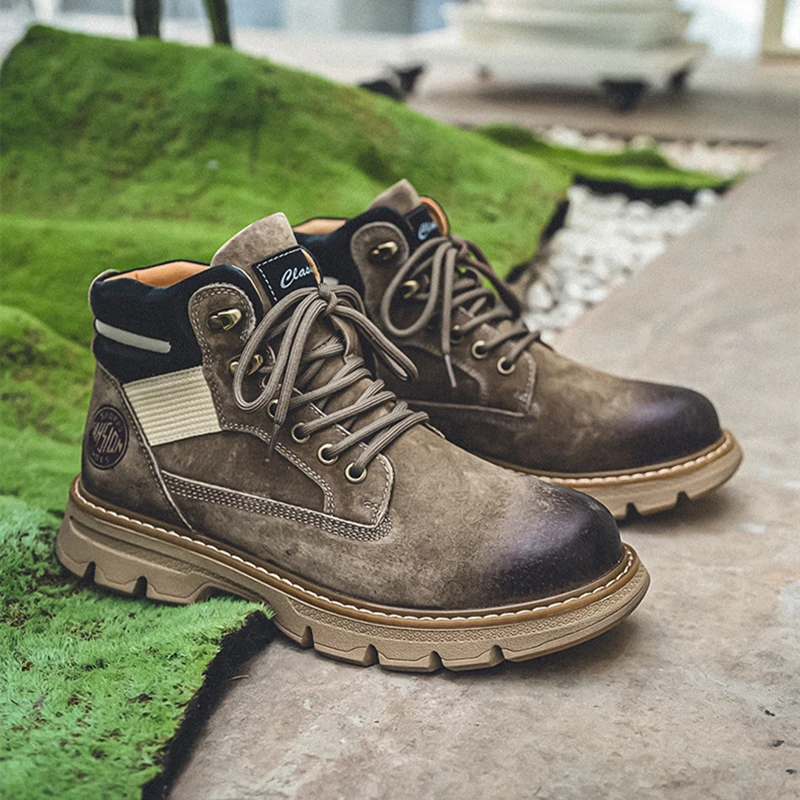 Autumn Winter British Men Casual Shoes High Quality Tooling Ankle Boots Vintage Outdoor Tooling Boots Motorcycle Boots Platform 
Autumn Winter British Men Casual Shoes High Quality Tooling Ankle Boots Vintage Outdoor Tooling Boots Motorcycle Boots Platform