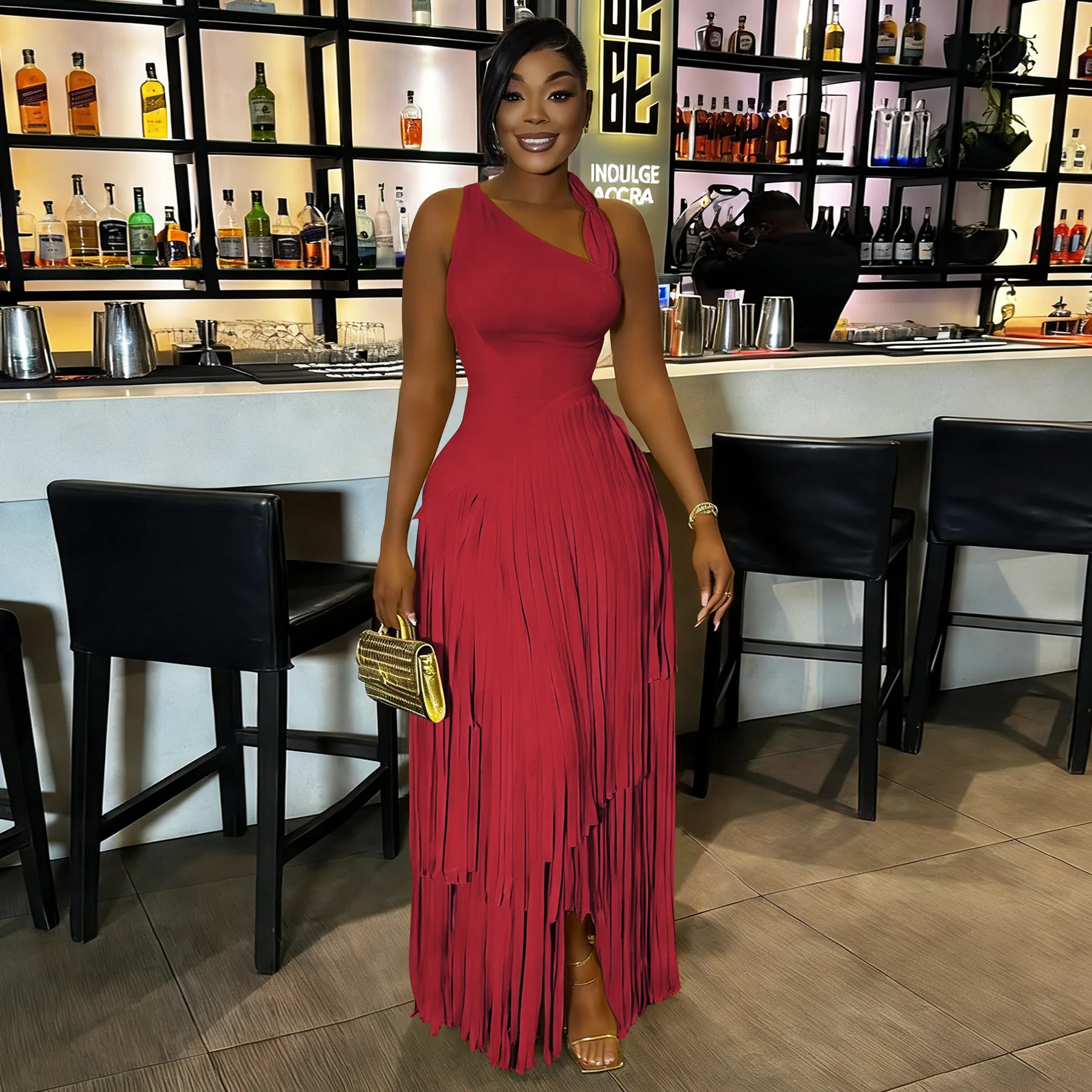 2026 New Women Birthday Party Dress Summer Slim Elegant Sleeveless Skew Collar Tassel Long Dresses Street Vintage Dress
2026 New Women Birthday Party Dress Summer Slim Elegant Sleeveless Skew Collar Tassel Long Dresses Street Vintage Dress