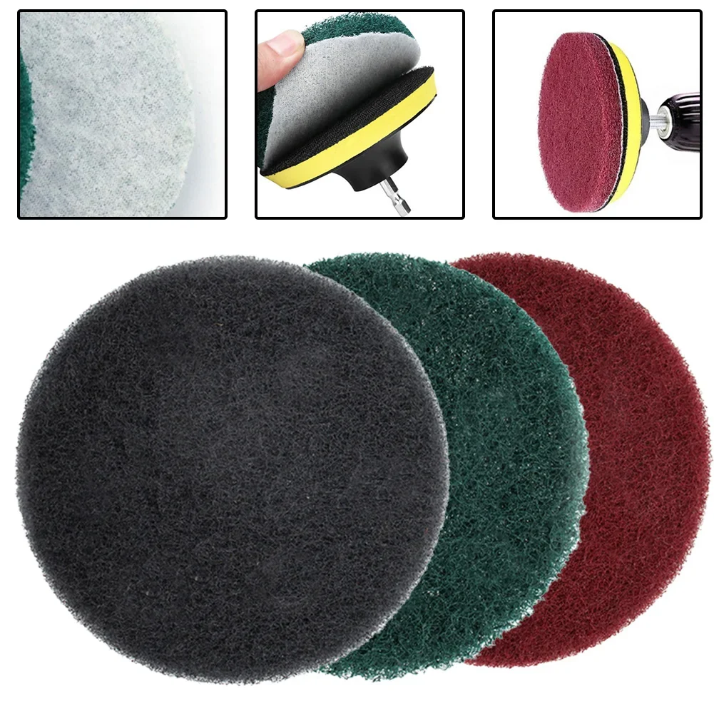 5Inch Cleaning Cloth Scrub Pad Kit 3pcs Industrial Scouring Pads Set Green(240#)/Red(400#)/Grey(800#) Nylon Polishing Buffing
5Inch Cleaning Cloth Scrub Pad Kit 3pcs Industrial Scouring Pads Set Green(240#)/Red(400#)/Grey(800#) Nylon Polishing Buffing