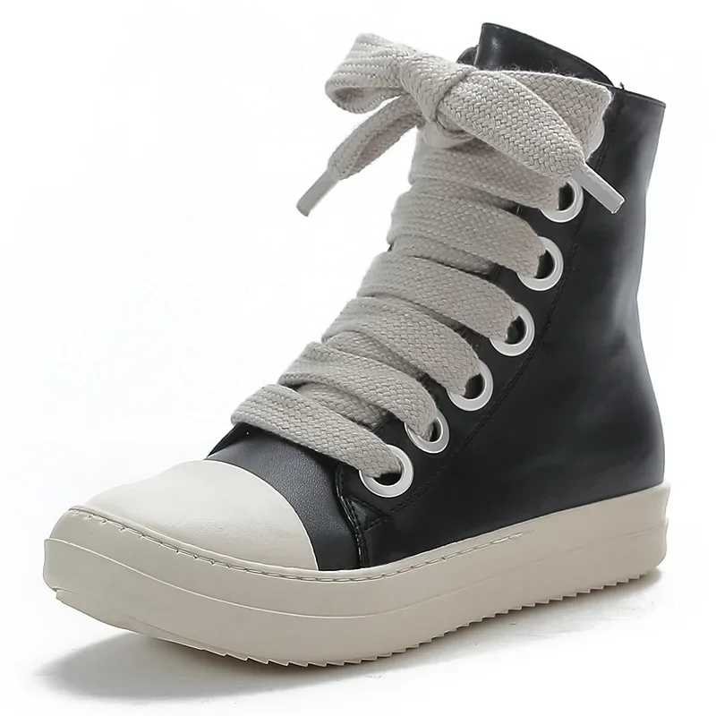 New Viral Case Leather High-Top Lace-Up Board Shoes Zipper Flat Casual Short Boots Large Size Women's Shoes Sneakers 35&44
New Viral Case Leather High-Top Lace-Up Board Shoes Zipper Flat Casual Short Boots Large Size Women's Shoes Sneakers 35&44