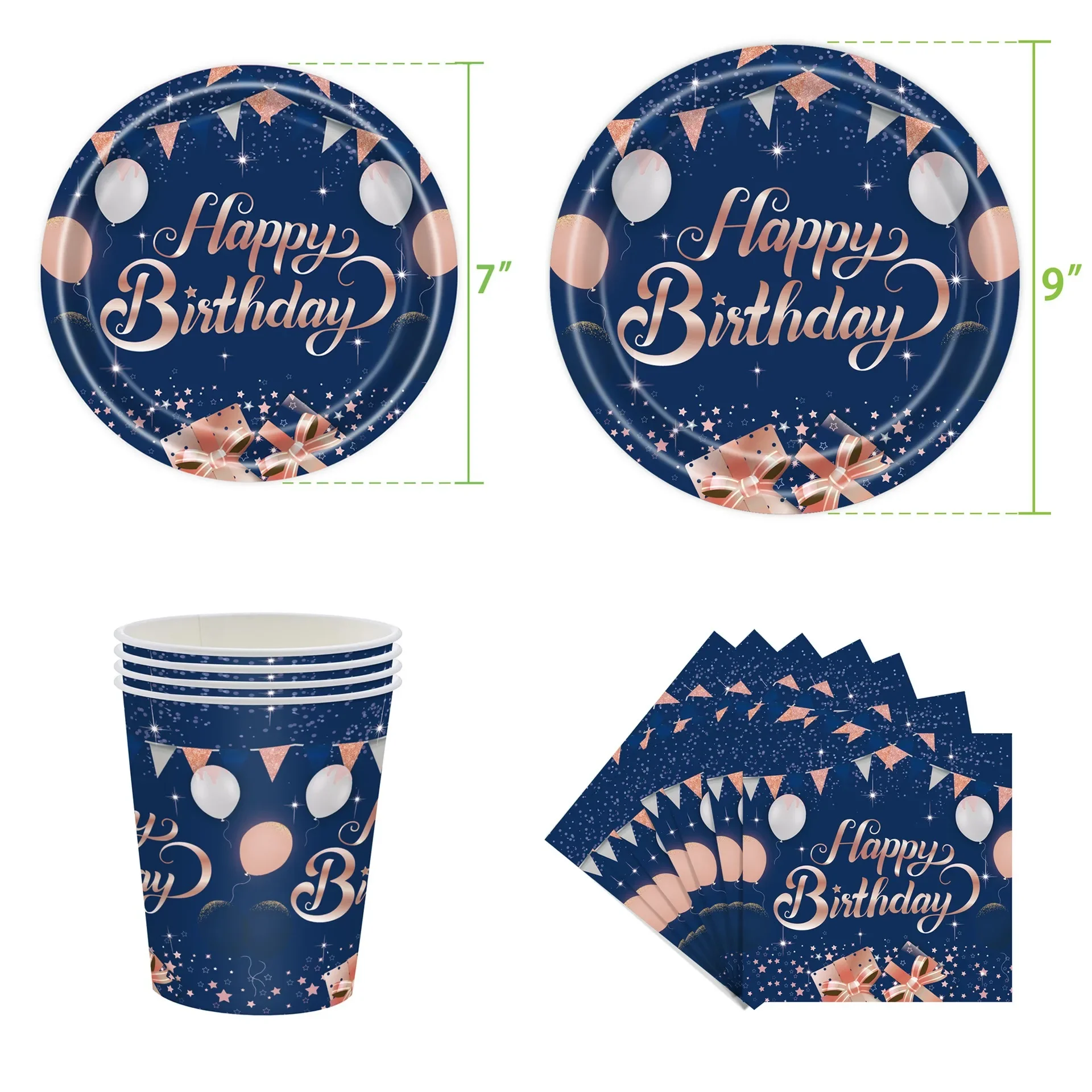 8Guests Blue Pink Balloon Gift Disposable Tableware Blue Rose Gold Balloon Birthday Plates Napkins Happy Birthday Party Decor
8Guests Blue Pink Balloon Gift Disposable Tableware Blue Rose Gold Balloon Birthday Plates Napkins Happy Birthday Party Decor