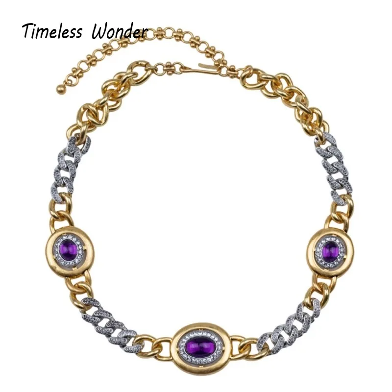 Timeless Wonder Fancy Zircon Geo 2 Tone Chained Necklace Women Designer Fine Jewelry Luxury Top Rare Gift Runway Sweet Neat 4612
Timeless Wonder Fancy Zircon Geo 2 Tone Chained Necklace Women Designer Fine Jewelry Luxury Top Rare Gift Runway Sweet Neat 4612