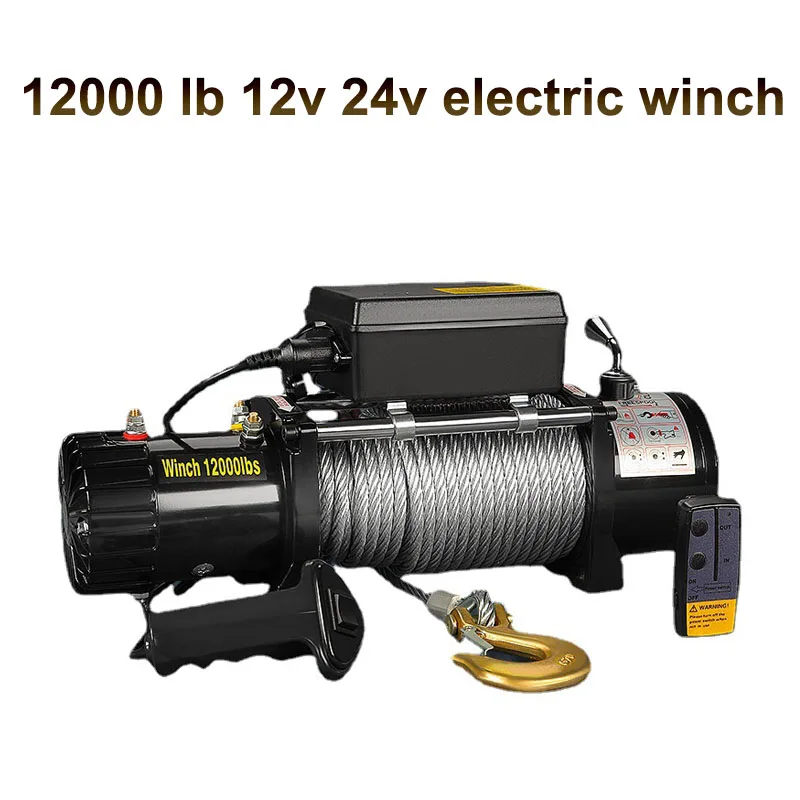 12000LBS Electric Winch Synthetic Rope 12V/24V Winches With Remote Control For Trucks Off-Road Vehicle
12000LBS Electric Winch Synthetic Rope 12V/24V Winches With Remote Control For Trucks Off-Road Vehicle