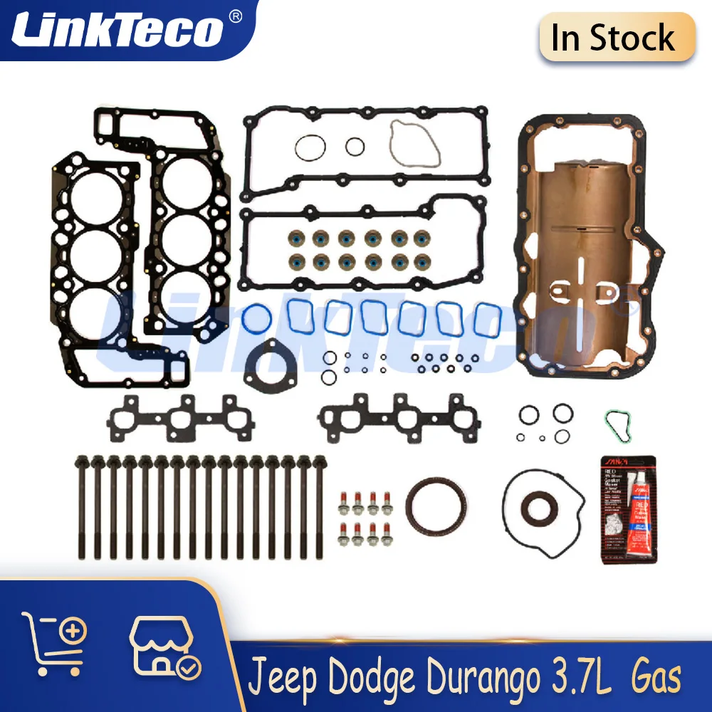 Engine Parts Full Gasket Set Head Bolts Oil Pan Gasket Fit 3.7 L V6 Gas 02-05 For Jeep Grand Cherokee Dodge Ram Dakota 3.7L
Engine Parts Full Gasket Set Head Bolts Oil Pan Gasket Fit 3.7 L V6 Gas 02-05 For Jeep Grand Cherokee Dodge Ram Dakota 3.7L