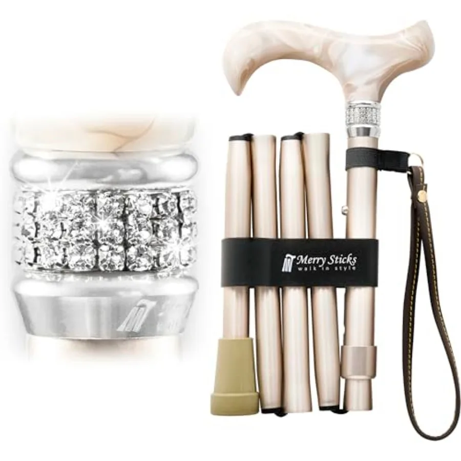 Merry Sticks Designer Foldable Walking Canes with Finest European Crystals, Folding Canes for Women and Men, Adjustable and Col
Merry Sticks Designer Foldable Walking Canes with Finest European Crystals, Folding Canes for Women and Men, Adjustable and Col