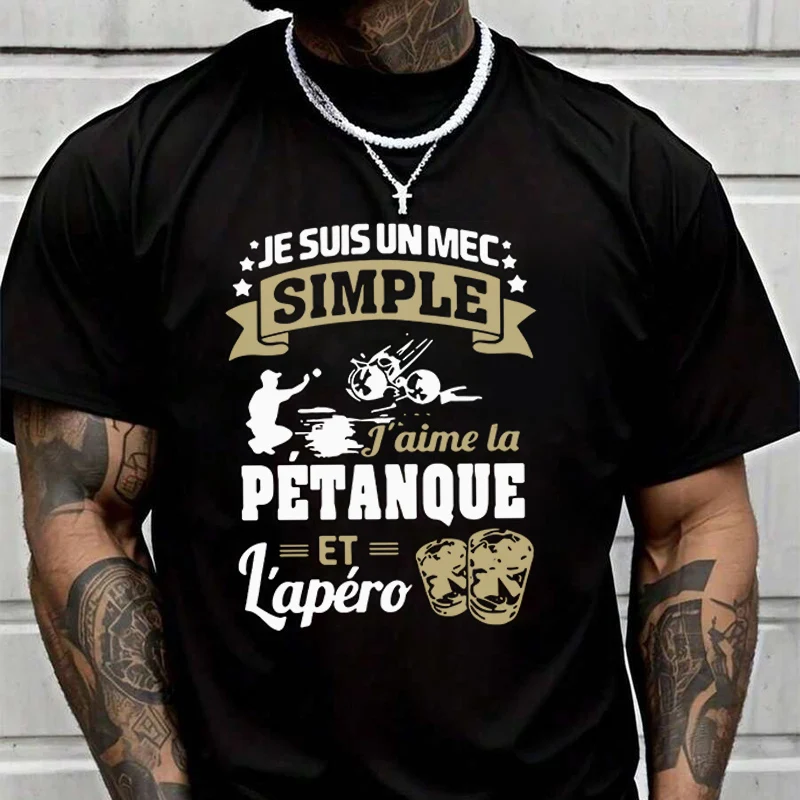 Je Suis Un Mec Simple J Aime La Petanque Et Lapero T-Shirt Men's And Women's Fashion Casual High Quality Round Neck Tshirt Tee
Je Suis Un Mec Simple J Aime La Petanque Et Lapero T-Shirt Men's And Women's Fashion Casual High Quality Round Neck Tshirt Tee
