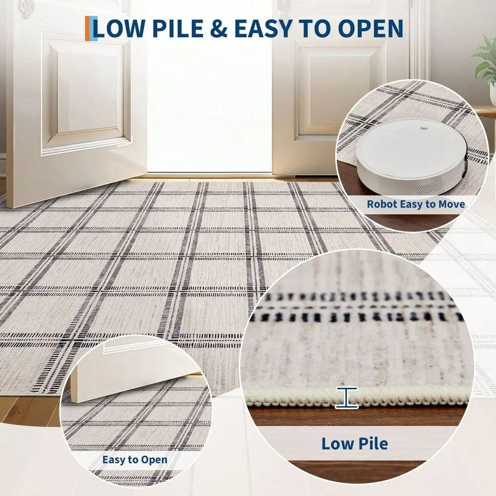 Modern Checkered Pattern Indoor Area Rug For Dining Room Washable Bedroom Carpet With AntiSlip Backing SpaceSaving Design For L
Modern Checkered Pattern Indoor Area Rug For Dining Room Washable Bedroom Carpet With AntiSlip Backing SpaceSaving Design For L
