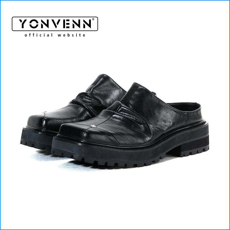 Retro dark thick soled square headed cowhide Birken shoes for men's black minimalist derby slippers for both men and women
Retro dark thick soled square headed cowhide Birken shoes for men's black minimalist derby slippers for both men and women