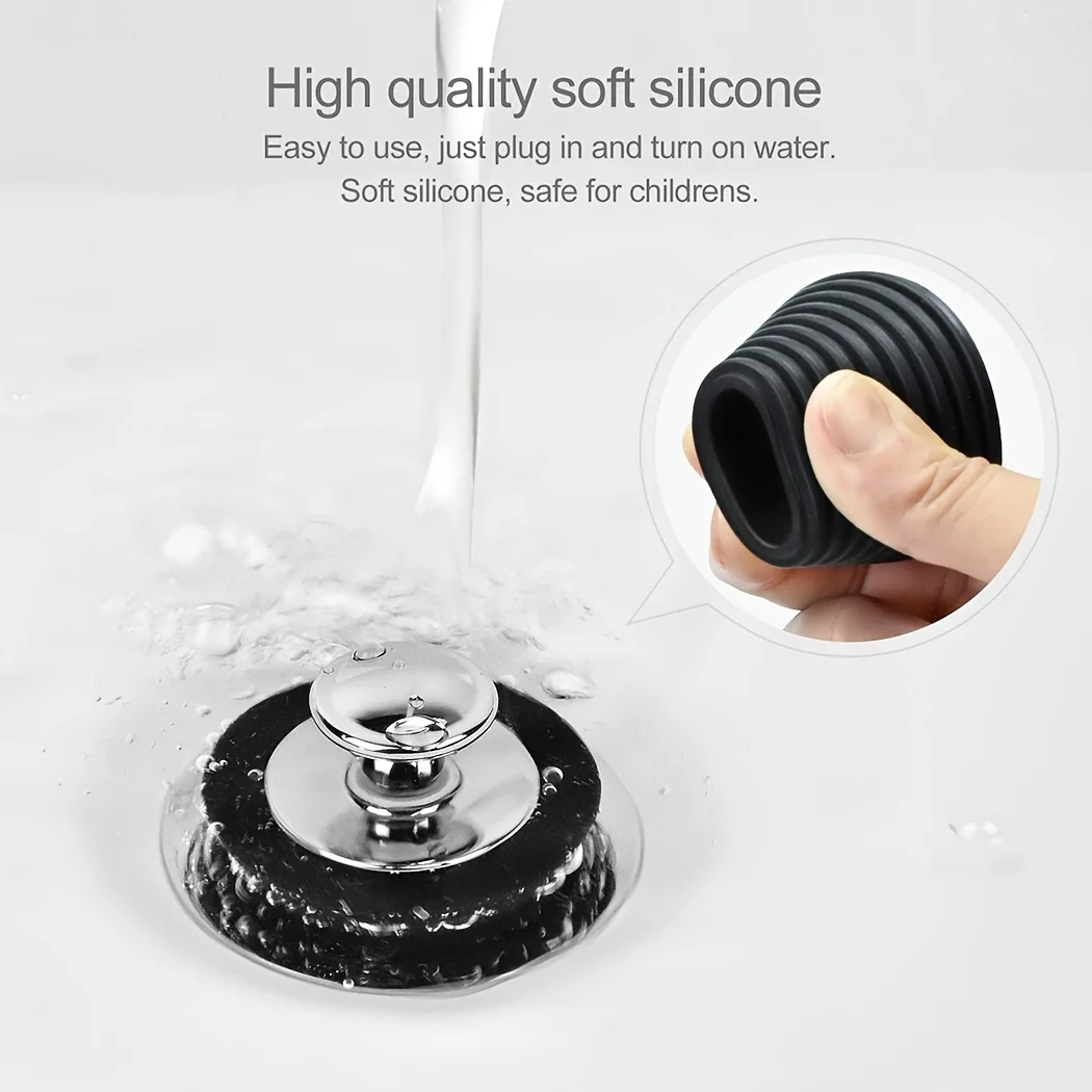 1 silicone bathtub plug, spiral plug, ground water tank, silicone plug, sealing plug
1 silicone bathtub plug, spiral plug, ground water tank, silicone plug, sealing plug