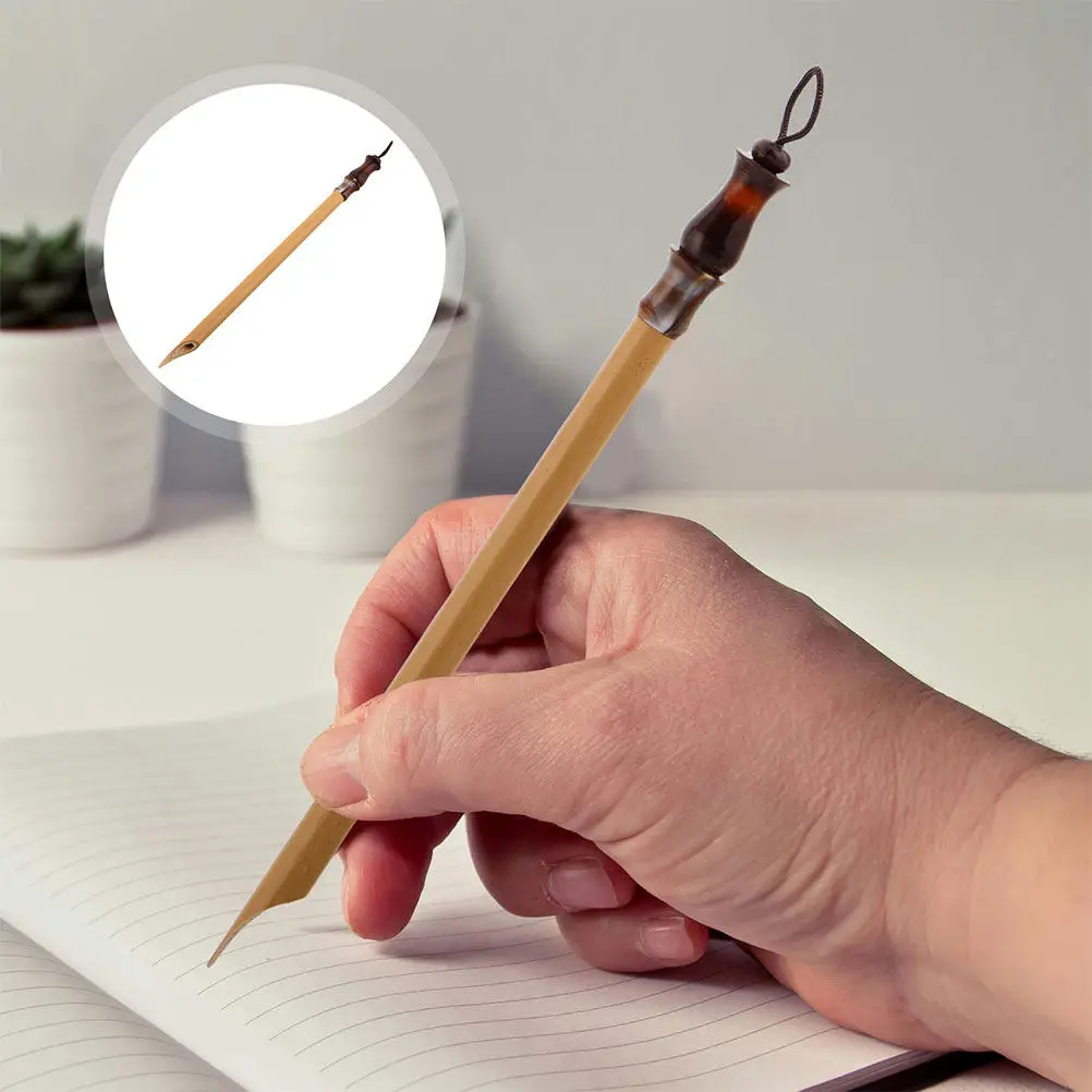 2Pcs Bamboo Dip Pen Vintage Cane Calligraphy Pen Tibetan Writing Flat Nib Drawing Painting Art Tool for Office School
2Pcs Bamboo Dip Pen Vintage Cane Calligraphy Pen Tibetan Writing Flat Nib Drawing Painting Art Tool for Office School