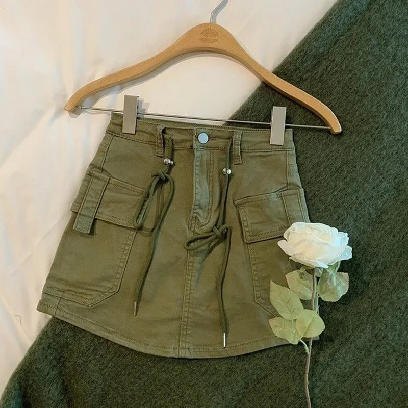 Rimocy Drawstring High Waist Mini Skirt Women Streetwear Big Pocket Cargo Skirt Woman Fashion 2024 short A Line y2k Skirts Mujer
Rimocy Drawstring High Waist Mini Skirt Women Streetwear Big Pocket Cargo Skirt Woman Fashion 2024 short A Line y2k Skirts Mujer
