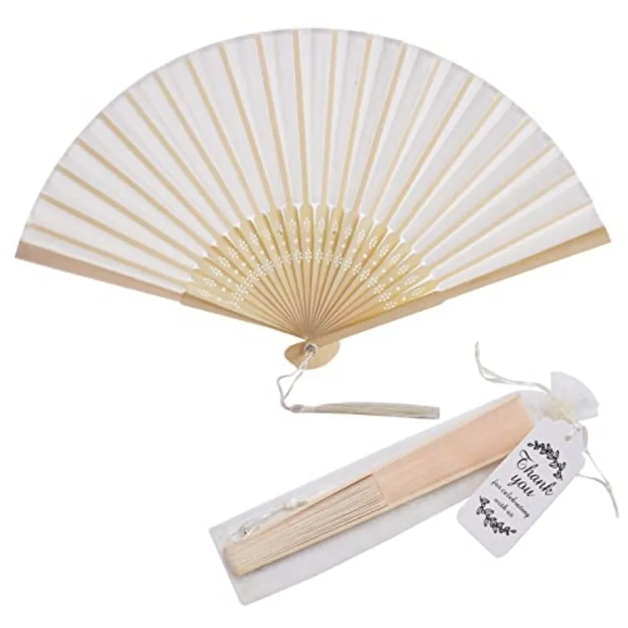 50 Sets Imitated Silk Hand Fan with Tassel and Organza Bags and Thank You Tags Fabric Handheld Folding Fans Bamboo Frame Bridal
50 Sets Imitated Silk Hand Fan with Tassel and Organza Bags and Thank You Tags Fabric Handheld Folding Fans Bamboo Frame Bridal