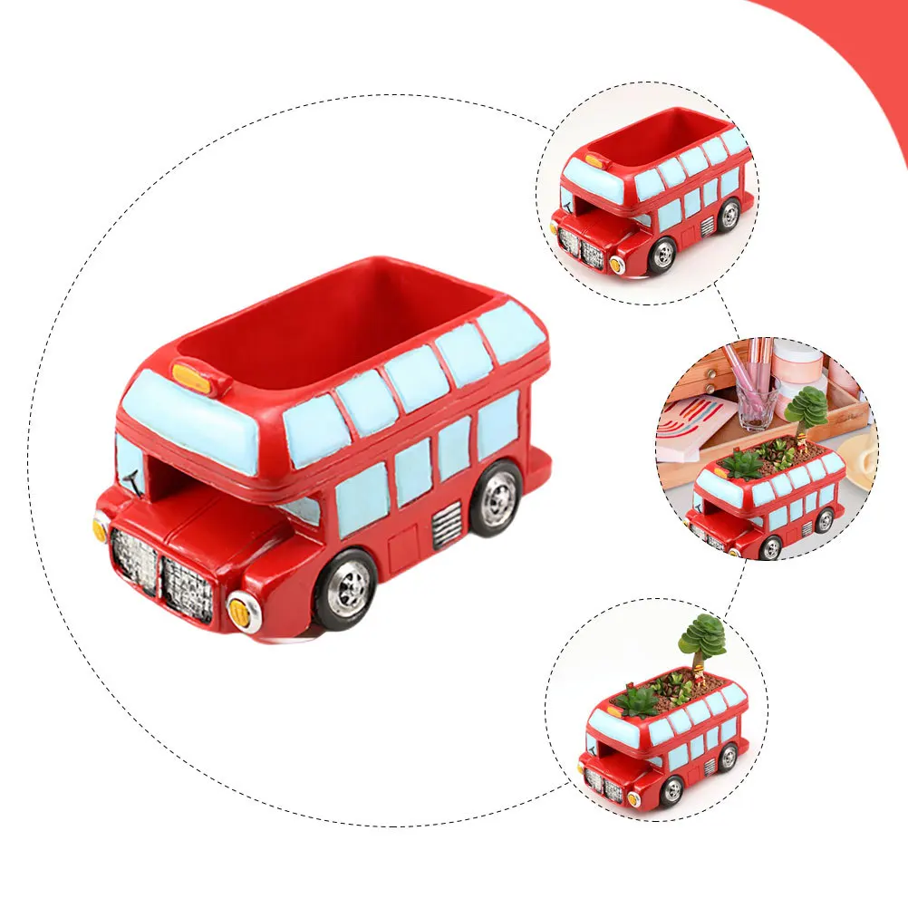Retro Double- Bus Resin Flowerpot Small Cute Cartoon Plant Container For Home Decor Garden Succulent Indoor Plants
Retro Double- Bus Resin Flowerpot Small Cute Cartoon Plant Container For Home Decor Garden Succulent Indoor Plants