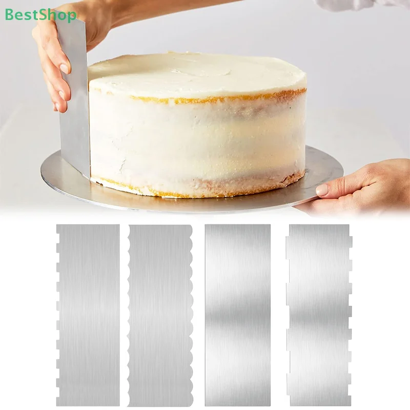 Stainless Steel Metal Cake Scraper Large Double Sided Patterned Stripe Edge Smoother Scraper Pastry Cutter
Stainless Steel Metal Cake Scraper Large Double Sided Patterned Stripe Edge Smoother Scraper Pastry Cutter
