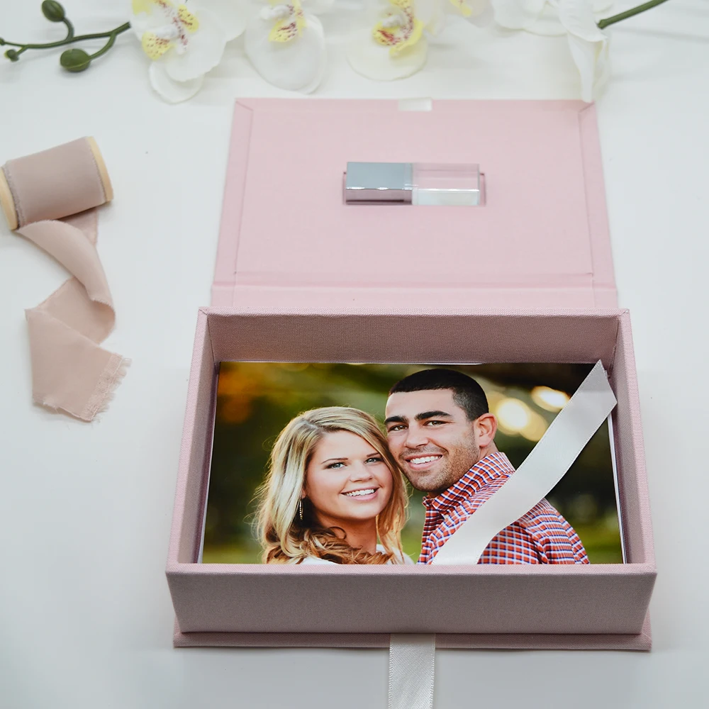 Linen Photo Box with USB Stick Memory Card Holder for Photo Collection
Linen Photo Box with USB Stick Memory Card Holder for Photo Collection
