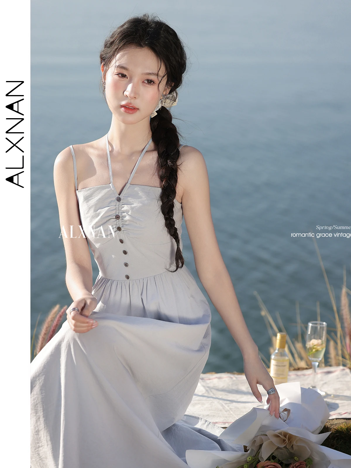 ALXNAN Blue Women's Dresses Long A-line Elegant Sleeveless Dress 2025 Spring Summer Slim Holiday Female Suspender Dress L53126
ALXNAN Blue Women's Dresses Long A-line Elegant Sleeveless Dress 2025 Spring Summer Slim Holiday Female Suspender Dress L53126