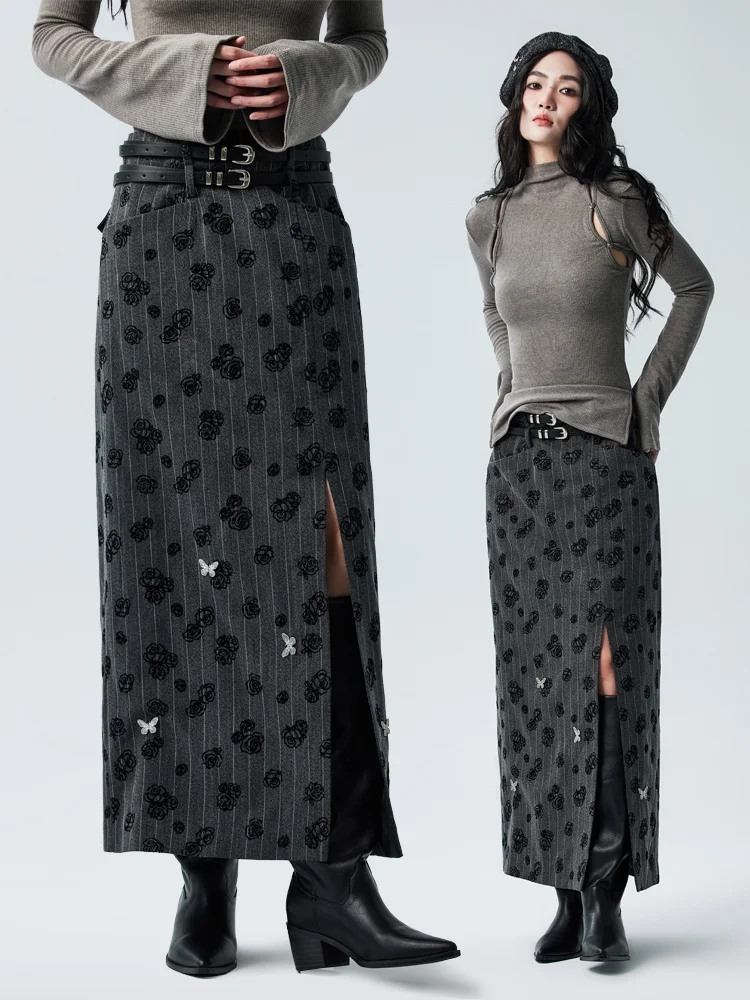 Юбка-костюм CUUDICLAB k Sle lectual Wind с высокой талией, прямым кроем, разрезом, в полоску, длинная
Юбка-костюм CUUDICLAB k Sle lectual Wind с высокой талией, прямым кроем, разрезом, в полоску, длинная