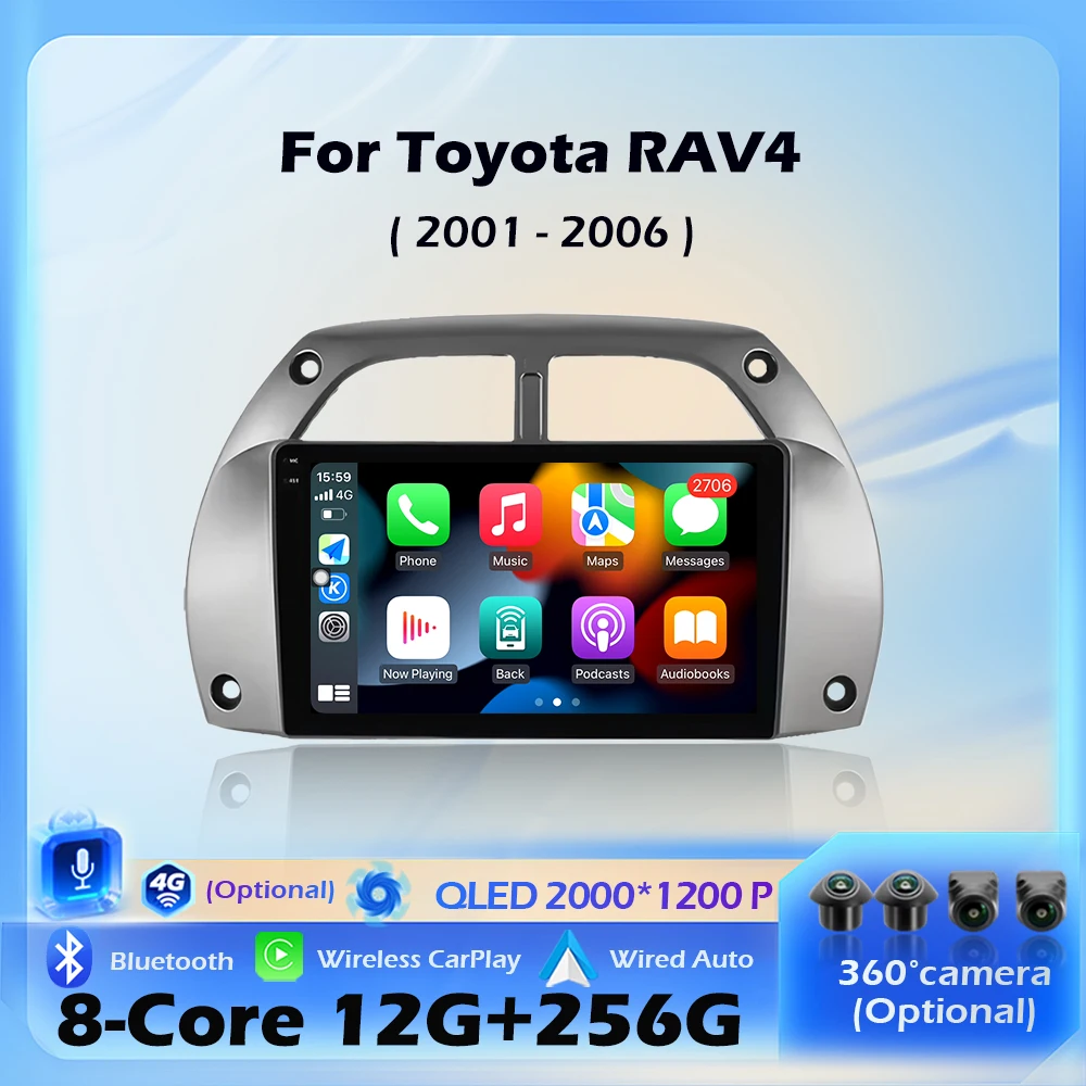 Car Radio Multimedia Player Wireless CarPlay Navigation GPS Android 16 For Toyota RAV4 2001 - 2006 WiFi 4DSP Stereo Bluetooth
Car Radio Multimedia Player Wireless CarPlay Navigation GPS Android 16 For Toyota RAV4 2001 - 2006 WiFi 4DSP Stereo Bluetooth