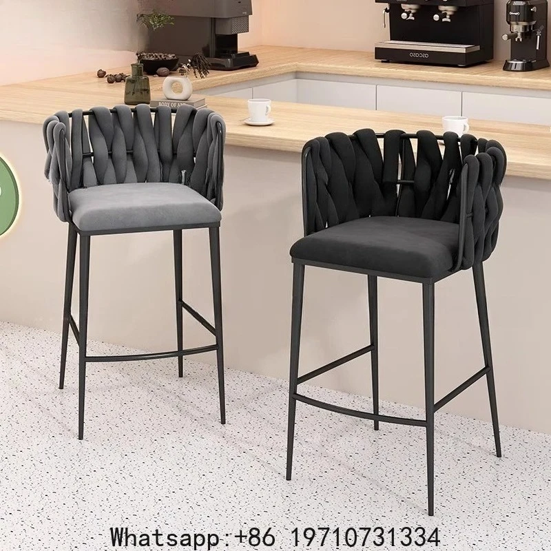 Nordic Light Luxury Modern Bar Stool Unique Weaving Design Ergonomic Seat Backrest and Comfortable High Chairs
Nordic Light Luxury Modern Bar Stool Unique Weaving Design Ergonomic Seat Backrest and Comfortable High Chairs