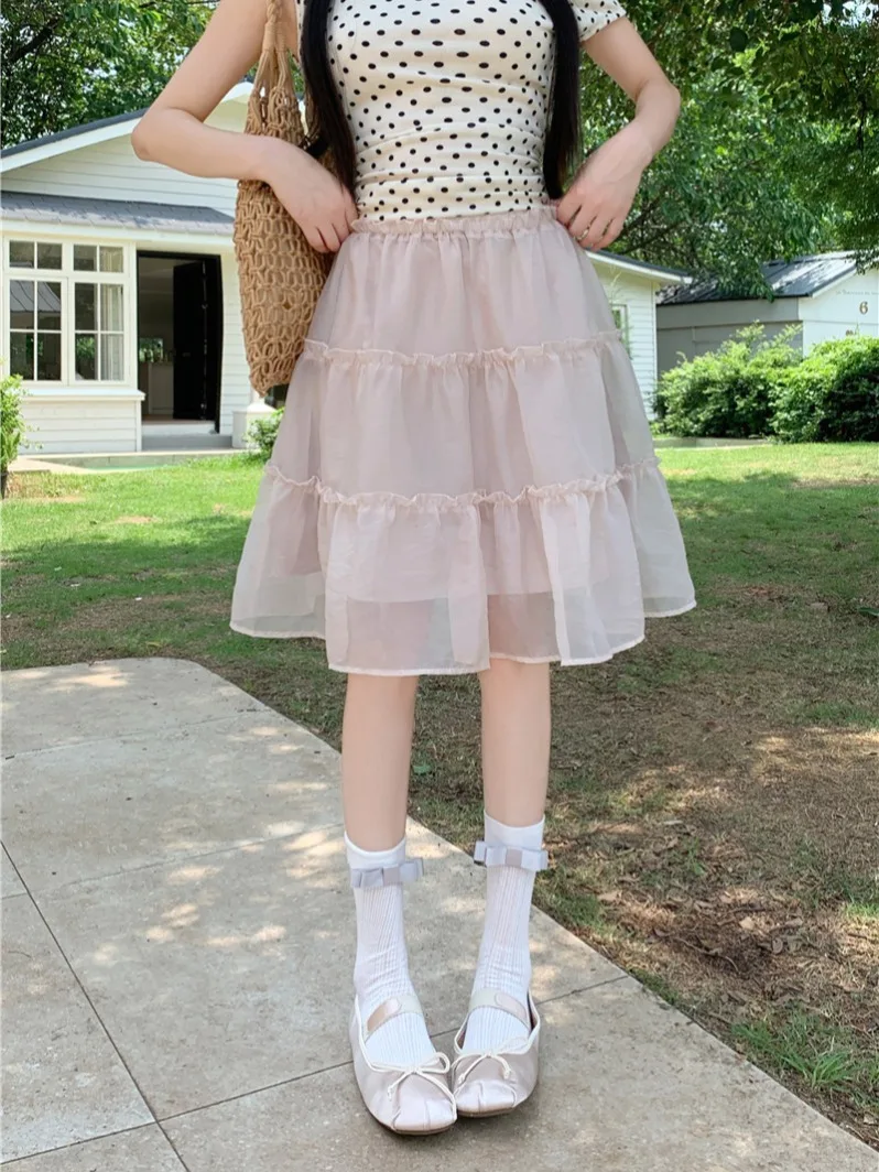 plus Size Sweet Pink Summer Half Skirt Elastic Waist A-Line Fluffy Korean Style Versatile Women's Clothing Casual Wear
plus Size Sweet Pink Summer Half Skirt Elastic Waist A-Line Fluffy Korean Style Versatile Women's Clothing Casual Wear