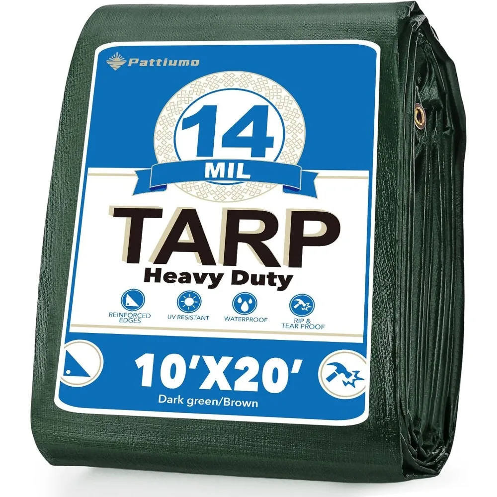 Сверхмощный водонепроницаемый брезент 10x20 футов, толщина 14 мил, устойчивый к ультрафиолетовому излучению для кемпинга и защиты на открытом воздухе
Сверхмощный водонепроницаемый брезент 10x20 футов, толщина 14 мил, устойчивый к ультрафиолетовому излучению для кемпинга и защиты на открытом воздухе