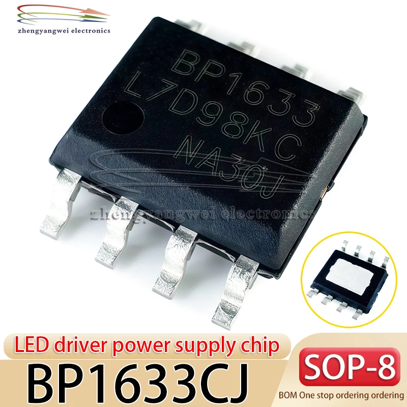 20PCS BP1633CJ SOP-8 code BP1633 three channel dimmable LED linear constant current drive power chip
20PCS BP1633CJ SOP-8 code BP1633 three channel dimmable LED linear constant current drive power chip