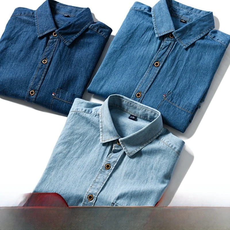 Retro Cotton Denim Short Sleeve Men's Casual Shirt Fashionable Summer Style Standard Fit Button up Youth Urban Clothing
Retro Cotton Denim Short Sleeve Men's Casual Shirt Fashionable Summer Style Standard Fit Button up Youth Urban Clothing