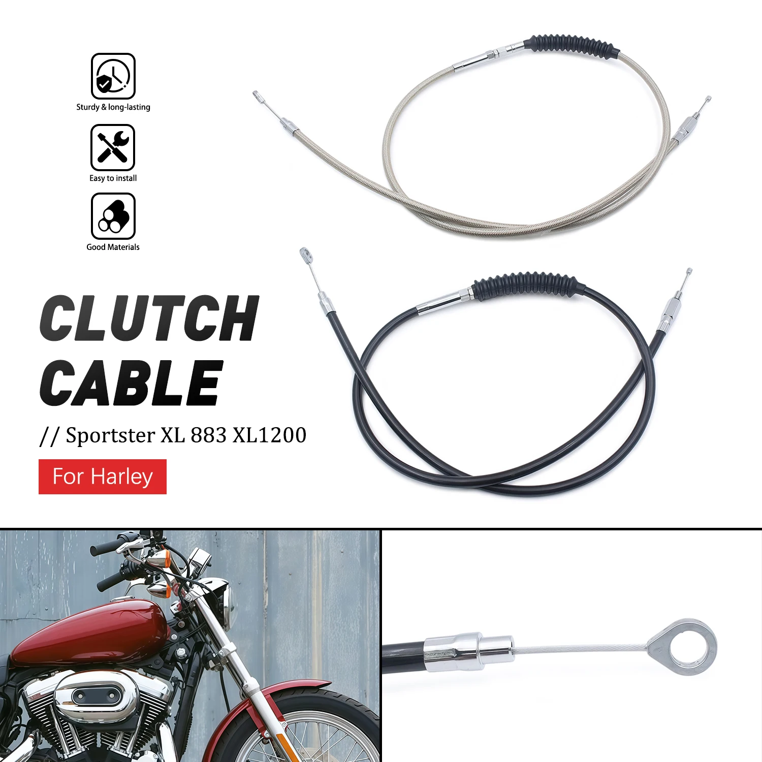 Throttle Cable Wire Brake Clutch Cable Wire Line For Sportste XL883 XL1200 2002 -2010 2011 2012 2013 2014 Accessories Motor
Throttle Cable Wire Brake Clutch Cable Wire Line For Sportste XL883 XL1200 2002 -2010 2011 2012 2013 2014 Accessories Motor