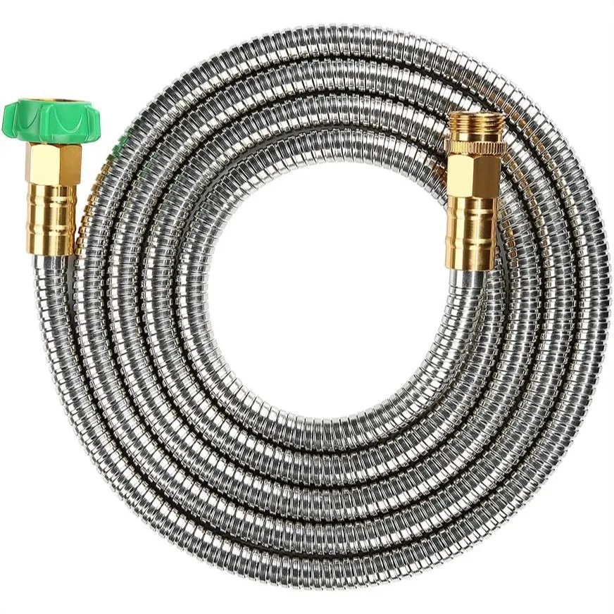 304 Stainless Steel Garden Hose 10ft Heavy Duty Metal Water Hose Extension with Solid Fittings for Outdoor Use
304 Stainless Steel Garden Hose 10ft Heavy Duty Metal Water Hose Extension with Solid Fittings for Outdoor Use
