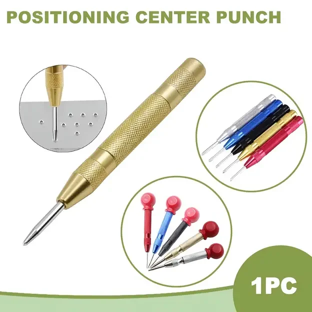 Steel Spring-Loaded Automatic Center Punch | Precision Marking & Hole Starter Tool, Metal, No Electricity Required
Steel Spring-Loaded Automatic Center Punch | Precision Marking & Hole Starter Tool, Metal, No Electricity Required