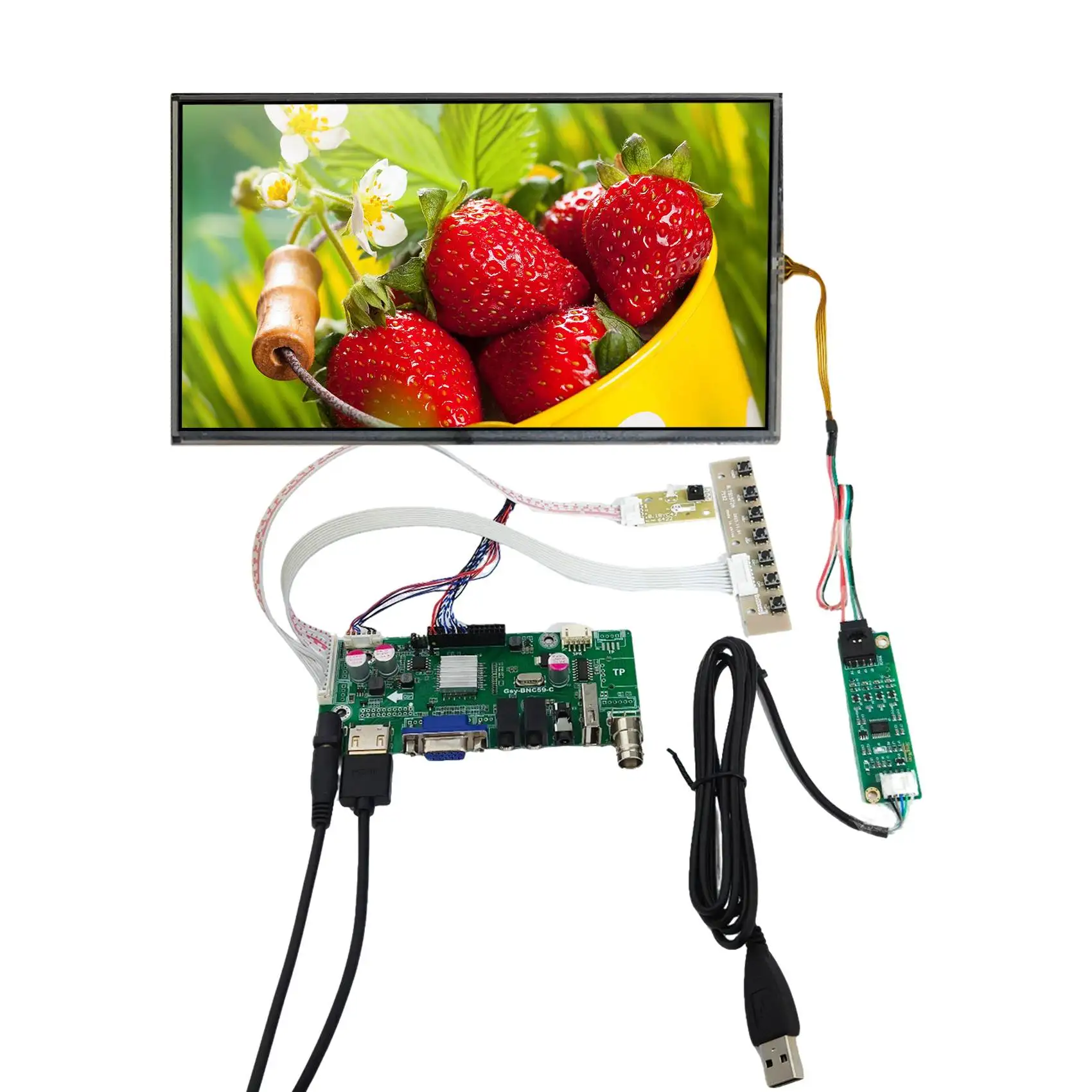 10.1inch 1280X800 IPS LVDS LCD Resistive Touch Screen,H/D VGA 2AV USB LCD Board
10.1inch 1280X800 IPS LVDS LCD Resistive Touch Screen,H/D VGA 2AV USB LCD Board