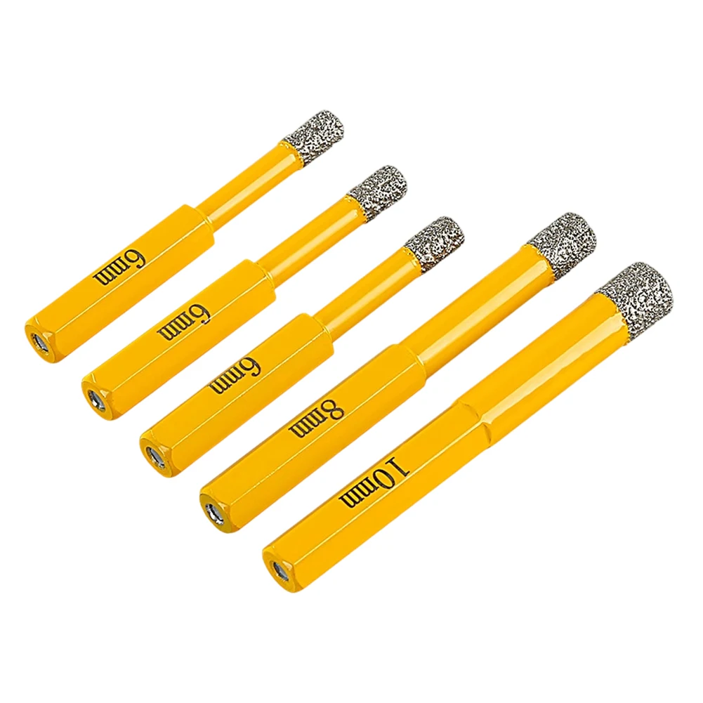 Diamond Drill Bit Brazed Dry Tile Drill 9.35MM Hexagonal Handle Brazing Process Built-in Cooling Wax Dry Playing
Diamond Drill Bit Brazed Dry Tile Drill 9.35MM Hexagonal Handle Brazing Process Built-in Cooling Wax Dry Playing