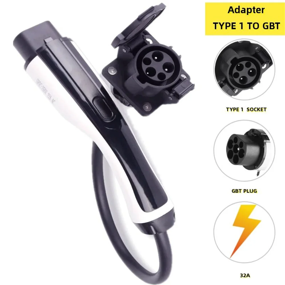 GBT J1772 EV Charger Adapter GB/T Plug 32A with 0.5m cable EVSE Type 1 Socket To Plug for Electric car accessories for Ford
GBT J1772 EV Charger Adapter GB/T Plug 32A with 0.5m cable EVSE Type 1 Socket To Plug for Electric car accessories for Ford