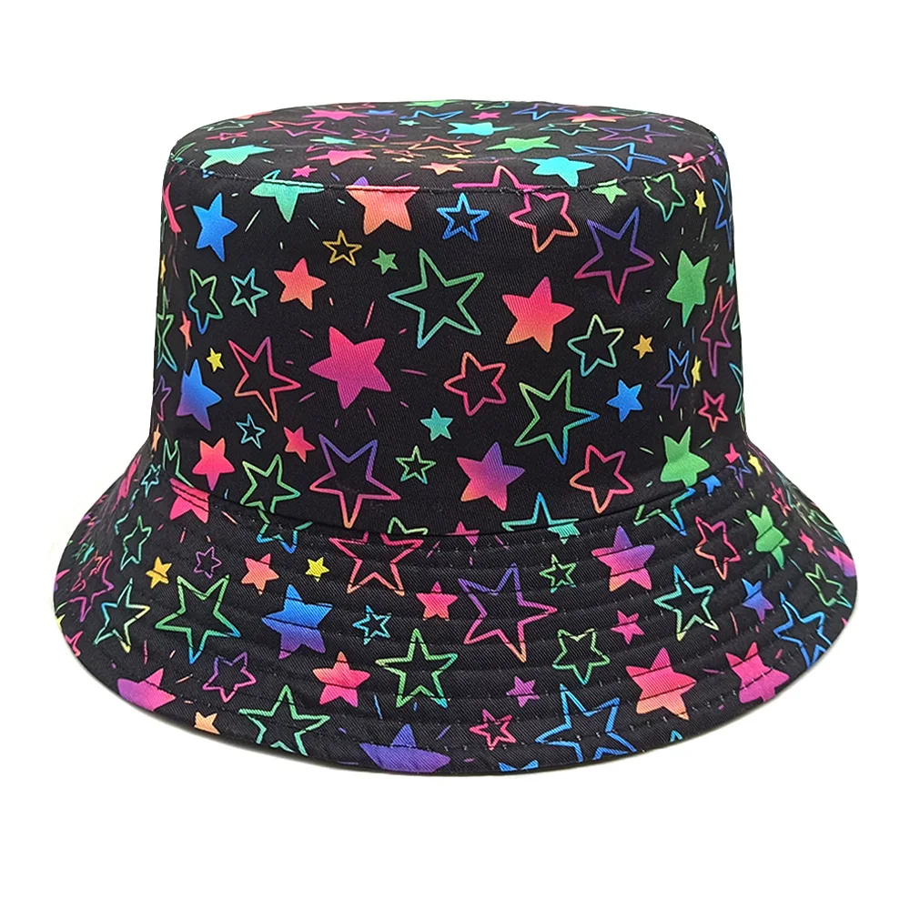 New Fashion Lady Burcket Double sided wearing with star print Causal Panama Cap Men Outdoor Soft Fisherman Cap Sun Hat Versatile
New Fashion Lady Burcket Double sided wearing with star print Causal Panama Cap Men Outdoor Soft Fisherman Cap Sun Hat Versatile