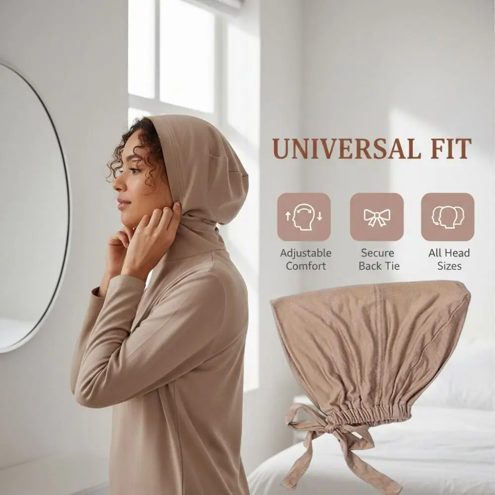 Adjustable Headscarf Hat Solid Color Breathable Muslim Ribbon Base Hat, Soft Modal Elastic Hijab Caps Eid Celebration
Adjustable Headscarf Hat Solid Color Breathable Muslim Ribbon Base Hat, Soft Modal Elastic Hijab Caps Eid Celebration