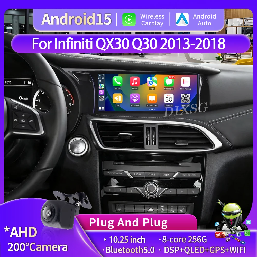 Android15 Car Radio Wireless Carplay For Infiniti QX30 Q30 2013-2018 Multimedia Video Player Stereo GPS Navigation DSP Bluetooth
Android15 Car Radio Wireless Carplay For Infiniti QX30 Q30 2013-2018 Multimedia Video Player Stereo GPS Navigation DSP Bluetooth