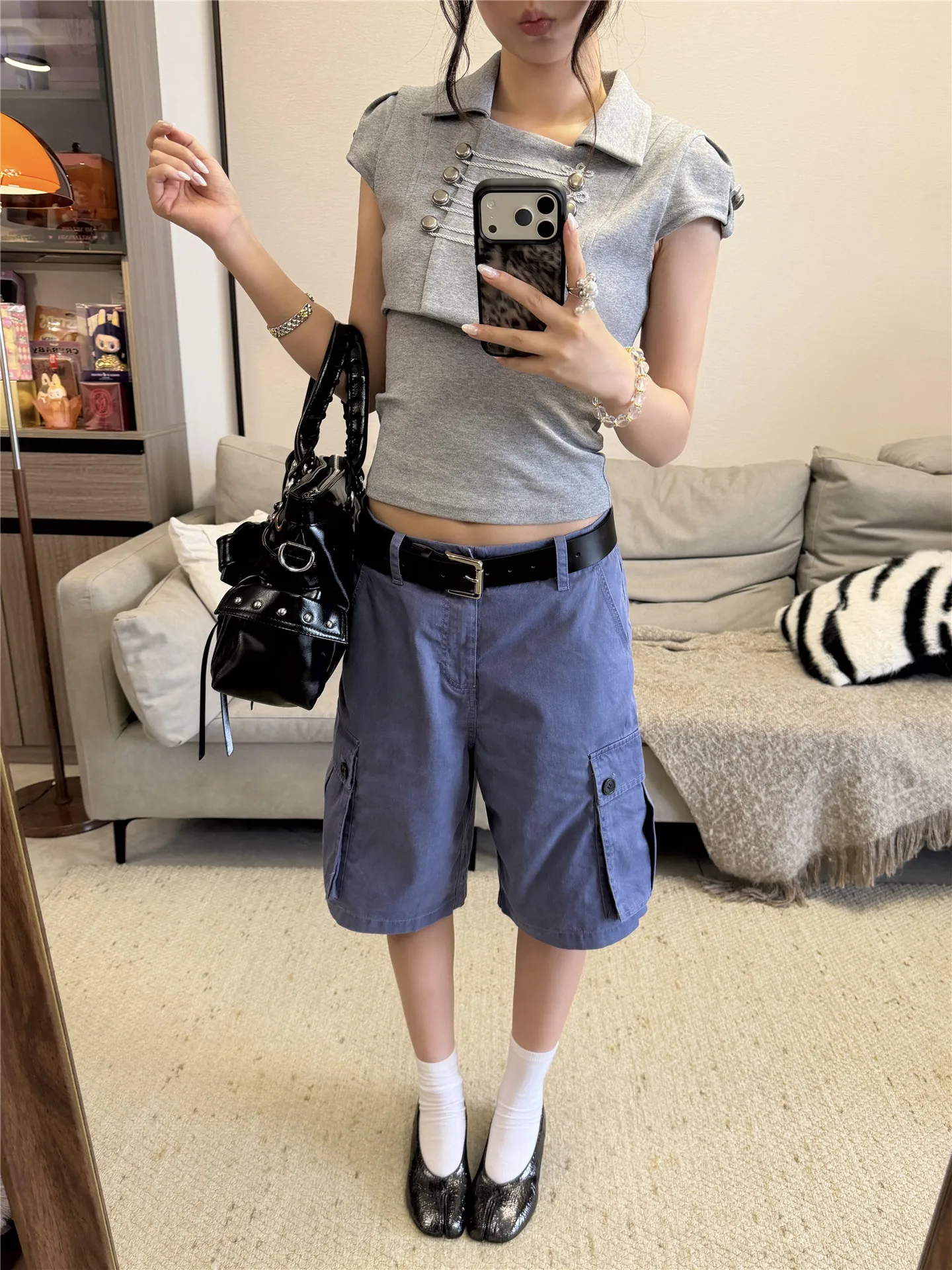 American Vintage Workwear Blue Denim Jeans Women's Summer Loose Slim Multi-Pocket Washed Mid-Length Casual Cotton Pants
American Vintage Workwear Blue Denim Jeans Women's Summer Loose Slim Multi-Pocket Washed Mid-Length Casual Cotton Pants