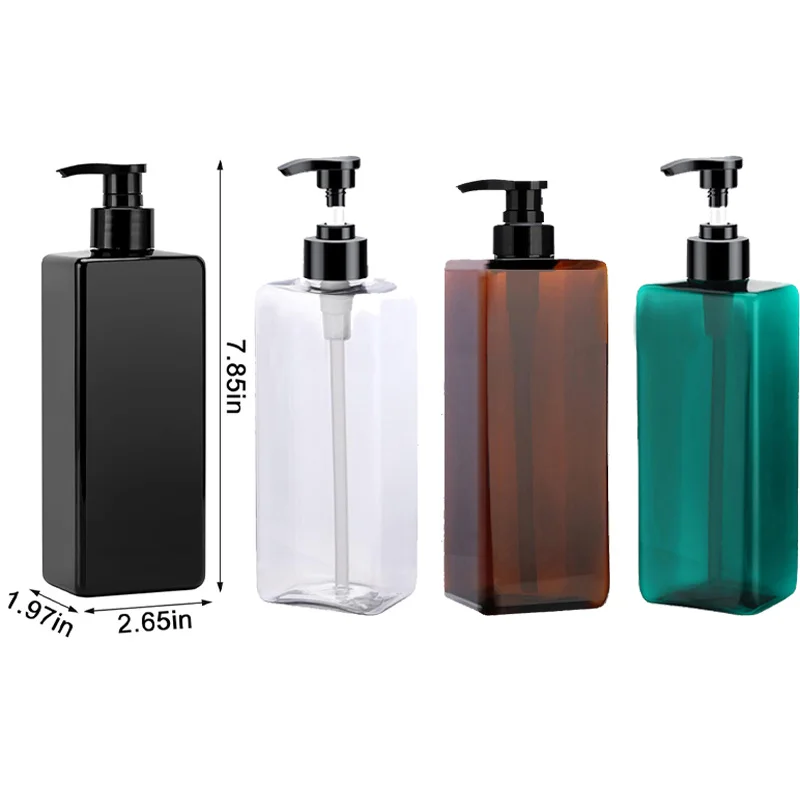 500ml Square Soap Dispenser With Waterproof Label Refillable Empty Bottle Dish Soap Hand Soap Liquid Shampoo Body Wash Container
500ml Square Soap Dispenser With Waterproof Label Refillable Empty Bottle Dish Soap Hand Soap Liquid Shampoo Body Wash Container