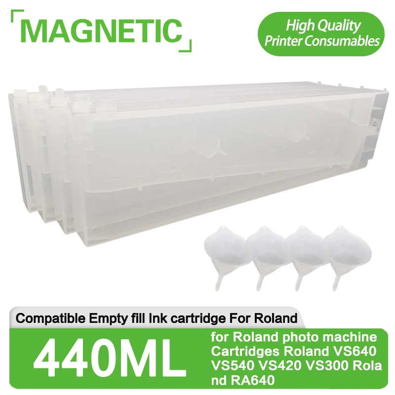 4PCS/8PCS 440ML Empty fill Ink cartridge with funnel forRoland photo machine cartridgeRolandVS540 VS420 VS300 RA640 Mutoh Mimaki
4PCS/8PCS 440ML Empty fill Ink cartridge with funnel forRoland photo machine cartridgeRolandVS540 VS420 VS300 RA640 Mutoh Mimaki