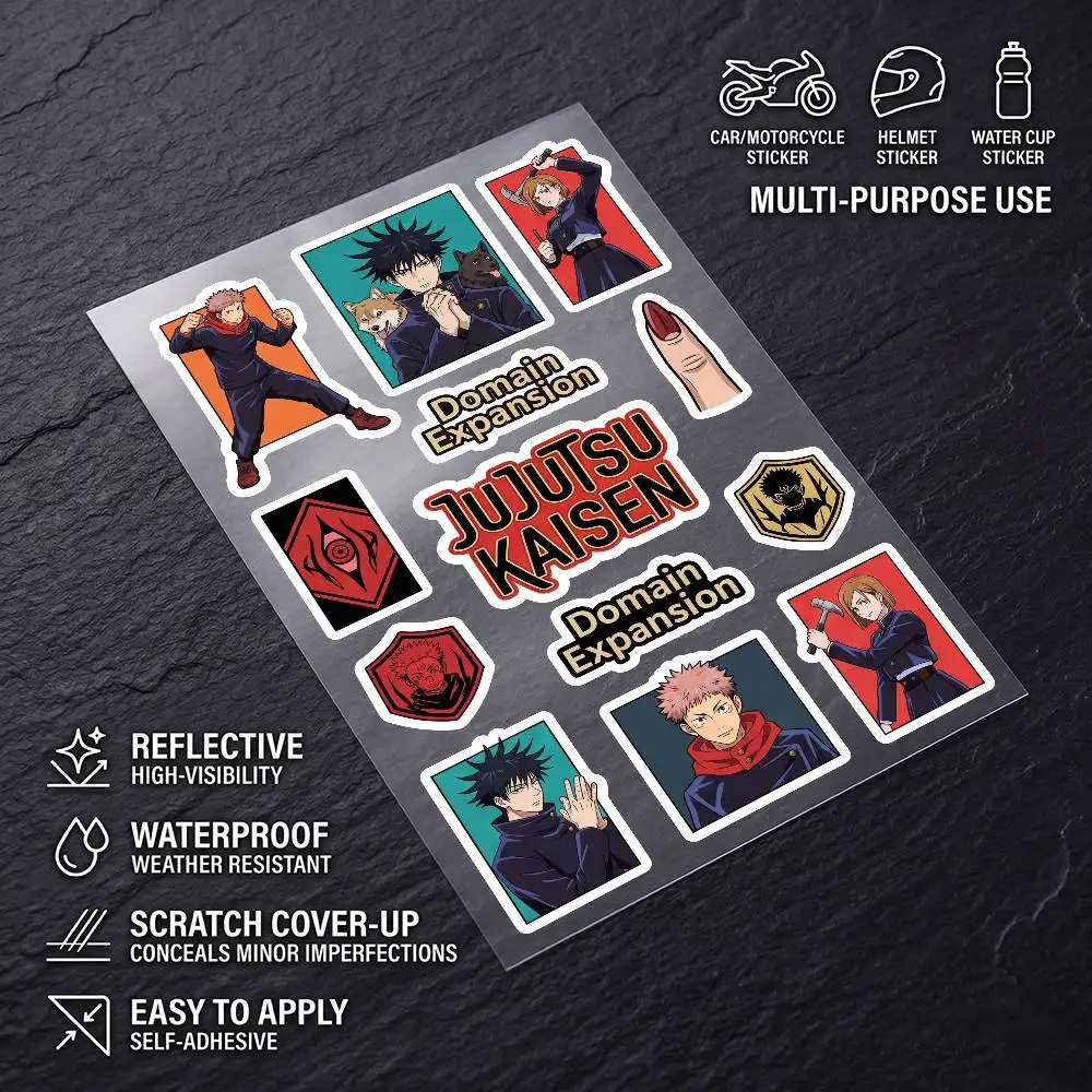 Jujutsu Kaisen Safety Reflective Waterproof Auto Decal Scratch Cover Stickers Universal For Bike Helmet Mug Refrigerator
Jujutsu Kaisen Safety Reflective Waterproof Auto Decal Scratch Cover Stickers Universal For Bike Helmet Mug Refrigerator