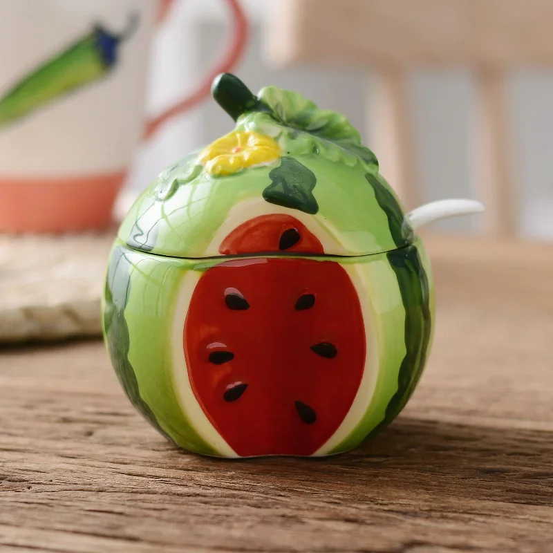 Creative Fruit-shaped Ceramic Spice Jar Salt Shaker and Pepper Container Oil Bottle Kitchen Household Goods Spice Storage Jar
Creative Fruit-shaped Ceramic Spice Jar Salt Shaker and Pepper Container Oil Bottle Kitchen Household Goods Spice Storage Jar