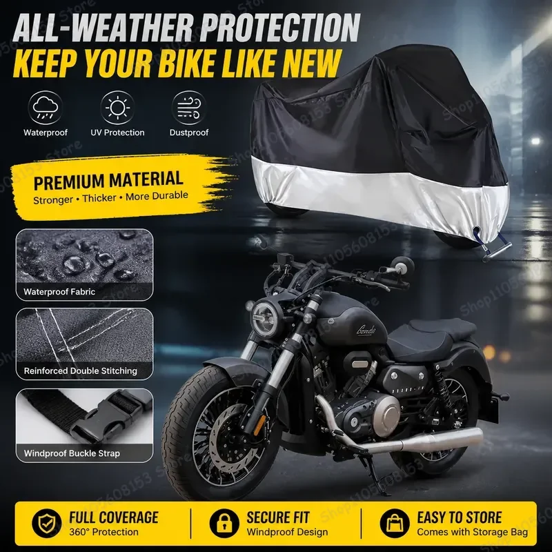 For Benda Rock300 For Honda Yamaha Suzuki Kawasaki For Motorcycle Cover Waterproof Dustproof UV Resistant All Weather Bike
For Benda Rock300 For Honda Yamaha Suzuki Kawasaki For Motorcycle Cover Waterproof Dustproof UV Resistant All Weather Bike