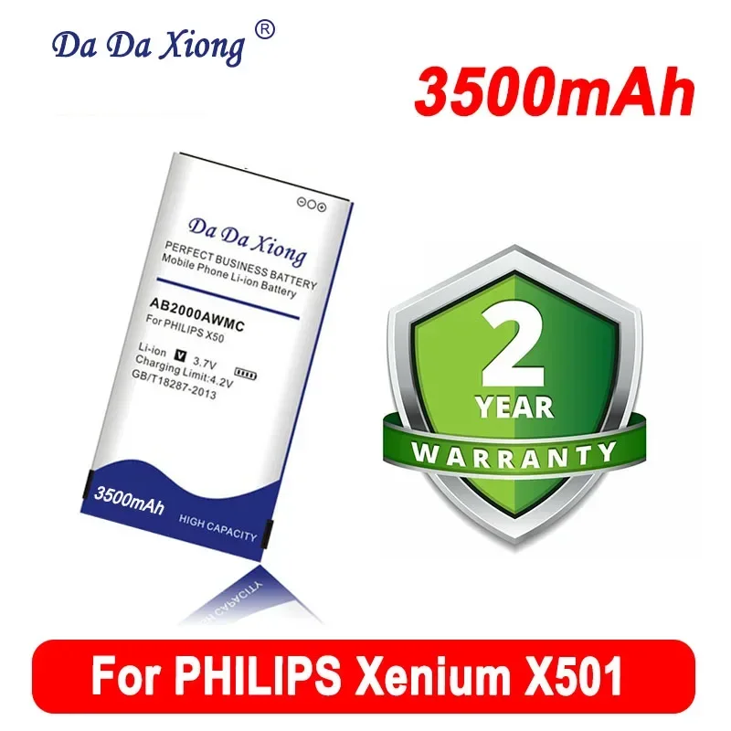 Аккумулятор DaDaXiong AB2000AWMC для сотового телефона PHILIPS Xenium X501 X513 X523 X130 X623 X3560 X2300 X333, 3500 мАч
Аккумулятор DaDaXiong AB2000AWMC для сотового телефона PHILIPS Xenium X501 X513 X523 X130 X623 X3560 X2300 X333, 3500 мАч
