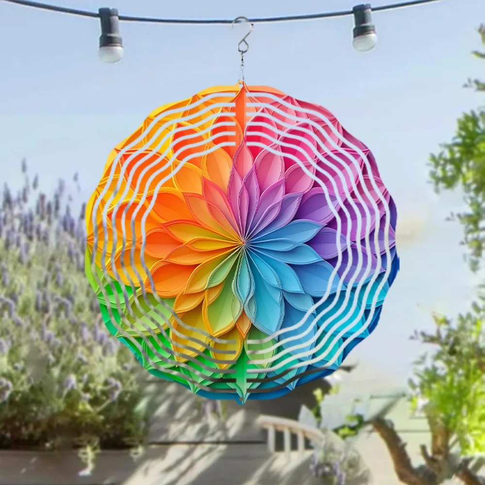 Multi-Colored 3D Metal Flower Wind Spinner Kinetic Animal Garden Art Hanging Outdoor Yard Decor
Multi-Colored 3D Metal Flower Wind Spinner Kinetic Animal Garden Art Hanging Outdoor Yard Decor